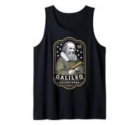 Galileo Galilei Telescopios Astronomía Divertida Ciencia Vintage Camiseta sin Mangas