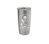 Galileo Galilei Telescopios Astronomía Divertida Ciencia Vintage Vaso térmico de acero inoxidable de doble pared