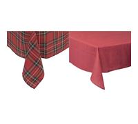 GALILEO Juego de 12 manteles Individuales Reversibles Antimanchas, Santa's House