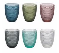 GALILEO Juego de 6 vasos de agua de 325 ml de cristal, Roma