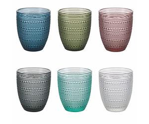 GALILEO Juego de 6 vasos de agua de 325 ml de cristal, Roma