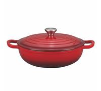 Galileo Les Cocottes SìChef - Cacerola con tapa, 30,5 cm, hierro fundido esmaltado, inducción, color rojo