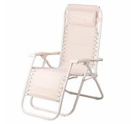 GALILEO Silla Gran Relax Marfil, Asiento Acolchado, Verde, Estructura de Acero al Carbono, reclinable y Plegable, Rio Plus Esté