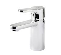 Galindo - Grifo Lavabo con Desagüe Semiautomático - Cónico - Mod. AF7174000 - Cromo - Apertura en Frío - Monomando Instalación en Repisa - Caudal 12 l/min