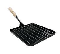 GaliNei Sartén Tostadora Parrilla Arepera Asadora, Multifuncional para Gas, Vitro, Ideal para Camping, campers y Autocaravanas (Cuadrada)