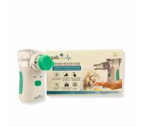 Galiplus Nebulizador Inhalador Portátil y Silencioso con Cámaras de Inhalación, Partículas ≤ 4 µm, Sin BPA, 1 Unidad