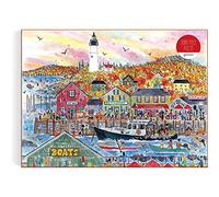 Galison 9780735374928 Michael Storrings Autumn by The Sea Jigsaw Puzzle, Multicoloured, 1000 Pieces