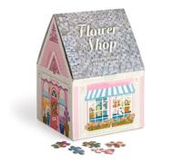 Galison Flower Shop - Rompecabezas único en Forma de casa de 500 Piezas con Obra