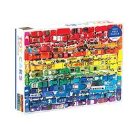 Galison Mudpuppy Abrams Rainbow Toy Cars 1000 pc Puzzle, 735360154