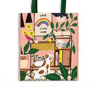 Galison Unisex Love Lives Here Bolsa de Transporte, Amor Vive Aquí, El amor vive aquí, talla única