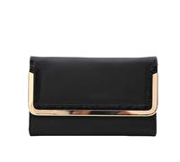 Gallantry, Cartera para Mujer Compacta Modelo con Solapa y Detalle Metálico Chic