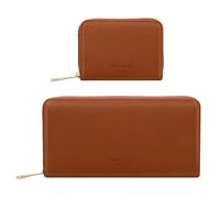Gallantry Estuche de regalo para billetero y tarjetero de mujer, Marrón