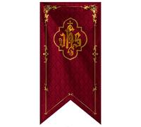 Gallardete Religioso JHS - Colgadura Burdeos 70x150 cm con Impresión Dorada | Decoración para Balcones en Semana Santa, Procesiones y Celebraciones Religiosas