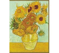 Gallery Collection Notebook: Celebrated Artwork | Beautiful Hardbound Cover Featuring Vincent van Gogh's masterpiece, Vase with Twelve Sunflowers (1889) | Narrow Ruled | 100 pages | 8.5x11"