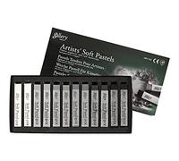 Gallery Soft Pastel Set de 1 cm de grosor 6,5 cm de largo, color gris, colores grises tintados 12asstd