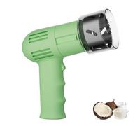 Galleta de Coco Automática Perforadora de Coco de Acero Inoxidable de 6 Cm Herramienta Eléctrica de Perforación y Craqueo de Coco Adecuada Tanto for Cocos Jóvenes Como Maduros(Green)