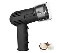 Galleta de Coco Automática Perforadora de Coco de Acero Inoxidable de 6 Cm Herramienta Eléctrica de Perforación y Craqueo de Coco Adecuada Tanto for Cocos Jóvenes Como Maduros(Black)