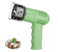 Galleta de Coco Eléctrica con Protector de Seguridad, Viene con Una Broca de Acero Inoxidable de 6 Cm, Adecuada for Uso Doméstico y Comercial(Green)
