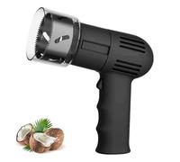 Galleta de Coco Eléctrica con Protector de Seguridad, Viene con Una Broca de Acero Inoxidable de 6 Cm, Adecuada for Uso Doméstico y Comercial(Black)