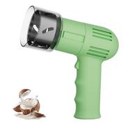 Galleta de Coco Eléctrica Recargable con Protector de Seguridad, Herramienta for Quitar la Carne de Coco, Perforador y Galleta de Coco Eléctrica, Adecuada for Cocos Jóvenes y Maduros(Green)