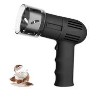Galleta de Coco Eléctrica Recargable con Protector de Seguridad, Herramienta for Quitar la Carne de Coco, Perforador y Galleta de Coco Eléctrica, Adecuada for Cocos Jóvenes y Maduros(Black)
