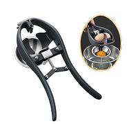 Galleta de huevo, abridor de huevos de acero inoxidable, herramienta automática de agrietamiento de huevos, cortador de cáscara de huevo de acero inoxidable, separador de huevos, herramientas (negro)