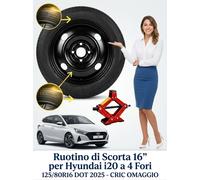Galleta de repuesto 16" Hyundai i20 4 Agujeros Gato OMAGGIO 125/80R16 DOT 2025