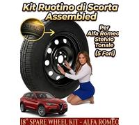 Galleta de repuesto 18" Para Alfa Romeo Stelvio Tonale 5 Agujeros