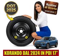 Galleta De Repuesto Ruotino 17" Negra 5 Agujeros DOT 25 Suv Centro Llanta Acero