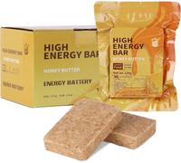 Galleta energética sabor a miel y mantequilla, Ración de emergencia | 20 años de conservación, 6883 kcal totales. Porciones individuales para emergencias, camping y actividades al aire libre