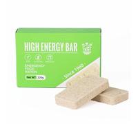 Galleta energética sin gluten, sabor original, Ración de emergencia, 220g | 15 años de conservación, 1016 kcal totales. Formato compacto para reservas alimentarias y actividades al aire libre