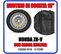 Galleta Rueda De Repuesto 18" Honda ZR-V 5 Agujeros 135/80 R18 Con Bolsa