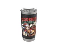 Galletas Calorías Y Caos Cozy Christmas Vaso térmico de acero inoxidable de doble pared