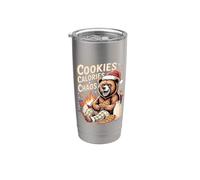 Galletas Calorías Y Caos Cozy Christmas Vaso térmico de acero inoxidable de doble pared