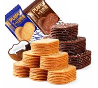 Galletas de y Chocolate, Finas y Crujientes, 30 Porciones Mixtas | Crujido ligero,dulzor suave y aroma tostado;sabores variados para acompañar té,café,meriendas,pausas o momentos fuera de casa