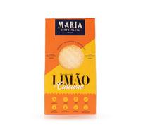 Galletas Limón y Cúrcuma - Sin Gluten - Maria Confeitaria - Caja de 150g - Elaboradas Artesanalmente - Ideales para Acompañar el Té - Producto Gourmet de Origen Portugués