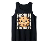 Galletas Lindas y adorables Galletas con chispas de Chocolate Kawaii Camiseta sin Mangas