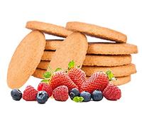 GALLETAS PROTEICAS Line@diet | 14x5 galletas sabor a FRUTAS ROJAS | 30% de PROTEIN | Fit Snack