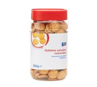 Galletas Saladas METRO Chef y ARO - Formatos Familiares de 350g y 1500g | Aperitivos Crujientes, Redondas, Cocktail y Peces | Ideales para Reuniones y Snacks (3 TARROS 350G., Salada Redonda)