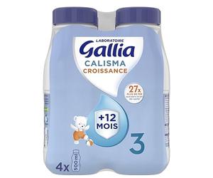 GALLIA Calisma 3 Bouteilles de Lait de Croissance - 4x500 ml - A partir de 12 mois