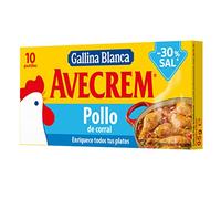 GALLINA BLANCA · Avecrem · Caldo de Pollo con 30% menos de Sal | Elaborado con Pollo de Corral, Verduras Variadas y Aceite de Oliva Virgen Extra.
