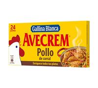 GALLINA BLANCA Avecrem Caldo de Pollo | Elaborado con Pollo de Corral, Verduras Variadas y Aceite de Oliva Virgen Extra. Bajo en Grasa, Sin Gluten, Sin Conservantes, Sin Colorantes - 24 Pastillas