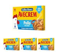 Gallina Blanca - Avecrem Pollo Bajo en Sal, 18 Pastillas (Paquete de 4)