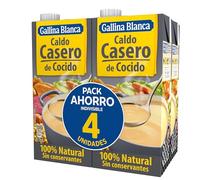 Gallina Blanca - Caldo Casero de Cocido 100% Natural - 1L (Paquete de 4)