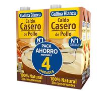 Gallina Blanca - Caldo Casero de Pollo 100% Natural - 1L (Paquete de 4)