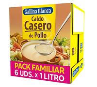 Gallina Blanca · Caldo Casero de Pollo 100% Natural · 1L (Paquete de 6)