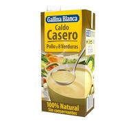 Gallina Blanca - Caldo Casero de Pollo y 8 Verduras 100% Natural - 1L | Sin conservantes, sin gluten y bajo en grasa