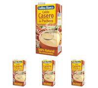 GALLINA BLANCA Caldo Casero de Puchero 100% Natural | Elaborado con Hortalizas de la Huerta, Jamón Curado y Garbanzos. Cocinado a Fuego Lento. Sin Gluten, Sin Conservantes, Bajo en Grasa - 1L