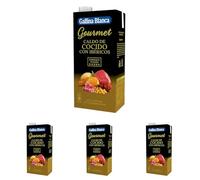 Gallina Blanca - Caldo Gourmet de Cocido Con Ibéricos Enrique Tomás, 100% Natural, 1L (Paquete de 4)