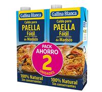 GALLINA BLANCA - Caldo Para Paella Fácil de Marisco, Pack Ahorro 2L